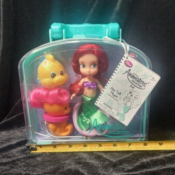 Disney Store Animators Collection 5" Ariel Little Mermaid Mini Doll Play SET New - Picture 9 of 9